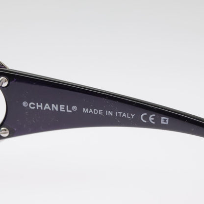 CHANEL Sunglasses plastic Black CC 101116
