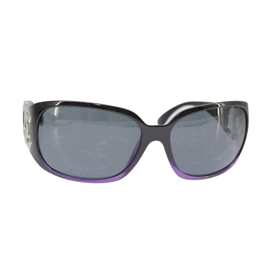 CHANEL Sunglasses plastic Black CC 101116