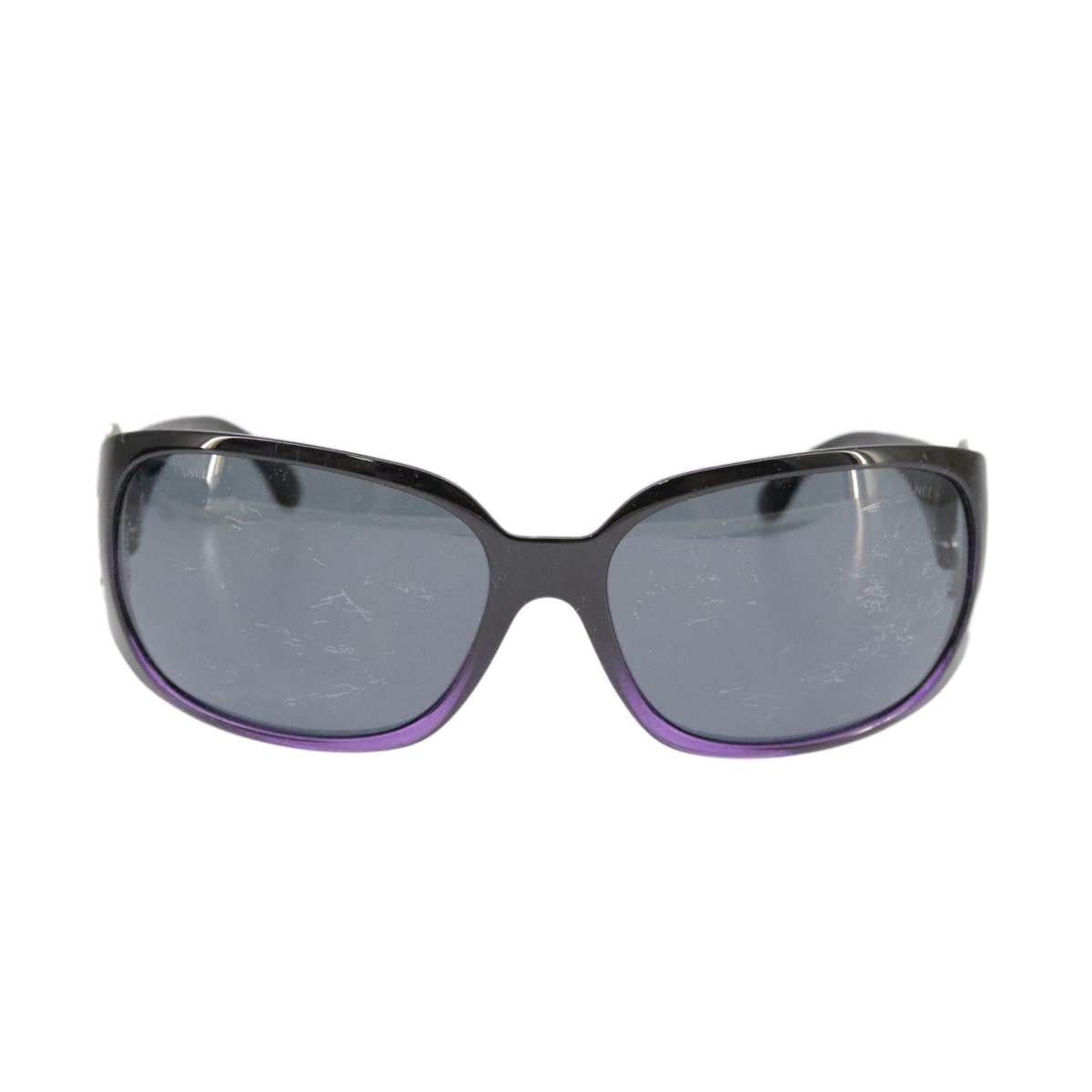 CHANEL Sunglasses plastic Black CC 101116
