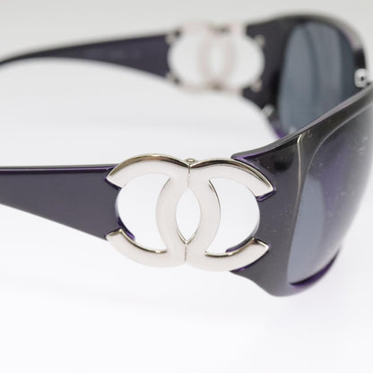 CHANEL Sunglasses plastic Black CC 101116
