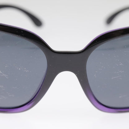 CHANEL Sunglasses plastic Black CC 101116