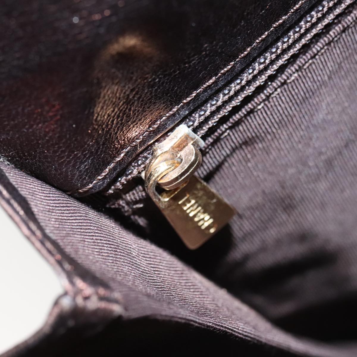 CHANEL Shoulder Bag Leather Bronze CC 101129