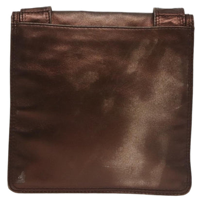 CHANEL Shoulder Bag Leather Bronze CC 101129
