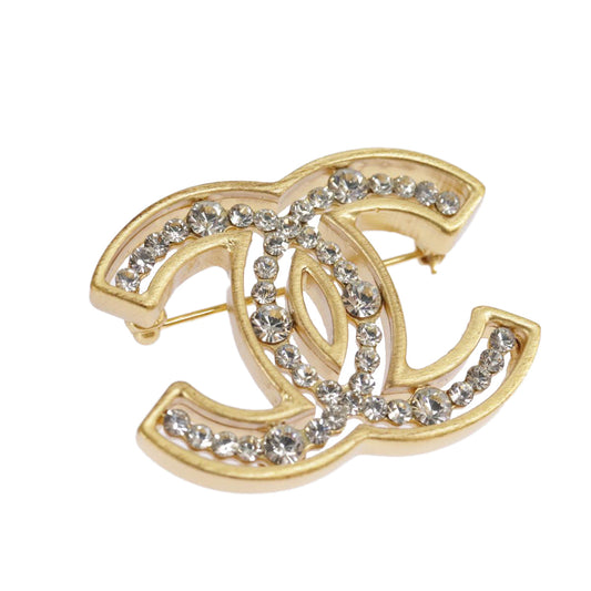 CHANEL Brooch metal Gold Tone CC 101302A