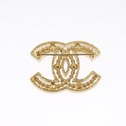 CHANEL Brooch metal Gold Tone CC 101302A