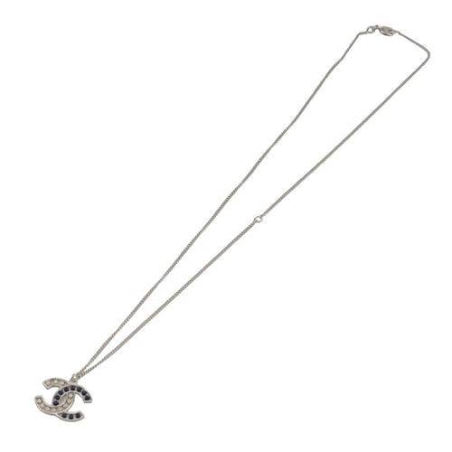 CHANEL Necklace metal Silver CC 101323A
