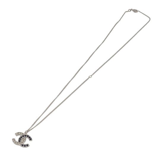 CHANEL Necklace metal Silver CC 101323A