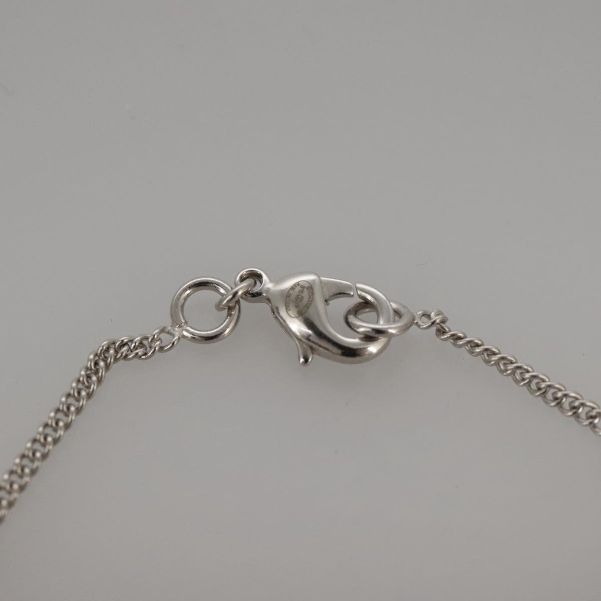 CHANEL Necklace metal Silver CC 101323A