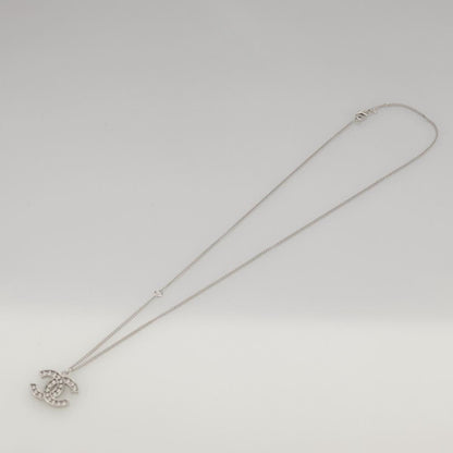 CHANEL Necklace metal Silver CC 101323A