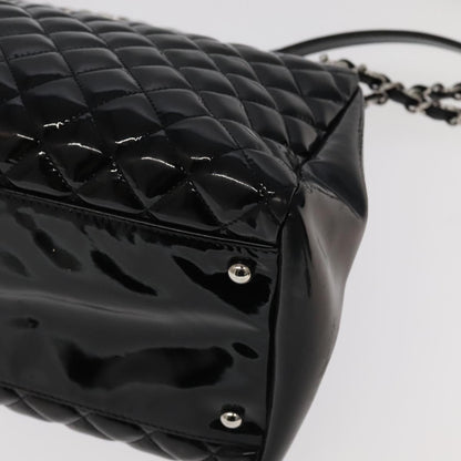 CHANEL Matelasse Chain Shoulder Bag Enamel Black CC 101334A