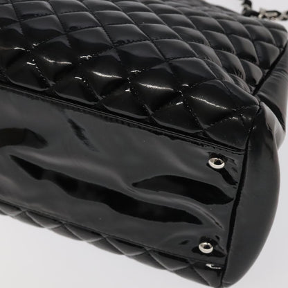 CHANEL Matelasse Chain Shoulder Bag Enamel Black CC 101334A