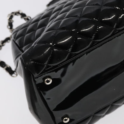CHANEL Matelasse Chain Shoulder Bag Enamel Black CC 101334A