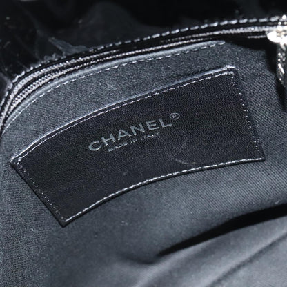 CHANEL Matelasse Chain Shoulder Bag Enamel Black CC 101334A