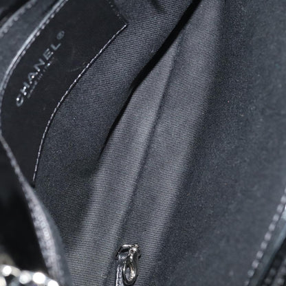 CHANEL Matelasse Chain Shoulder Bag Enamel Black CC 101334A
