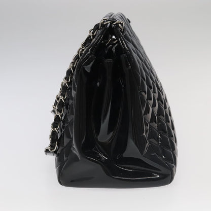CHANEL Matelasse Chain Shoulder Bag Enamel Black CC 101334A
