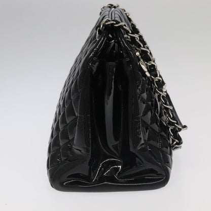 CHANEL Matelasse Chain Shoulder Bag Enamel Black CC 101334A