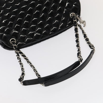 CHANEL Matelasse Chain Shoulder Bag Enamel Black CC 101334A