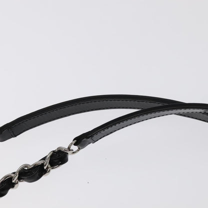 CHANEL Matelasse Chain Shoulder Bag Enamel Black CC 101334A