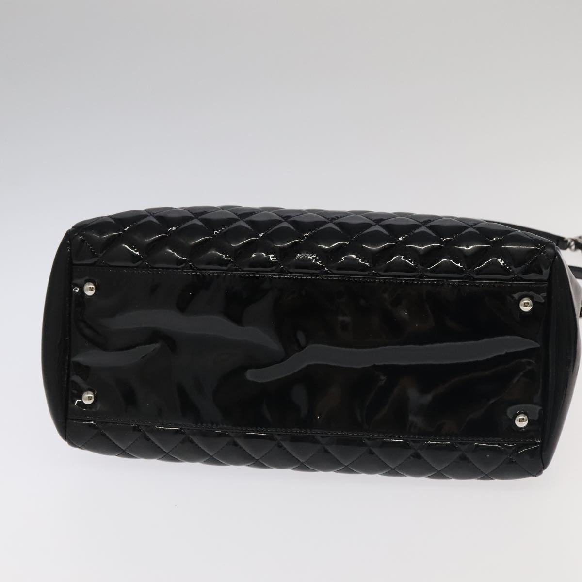 CHANEL Matelasse Chain Shoulder Bag Enamel Black CC 101334A