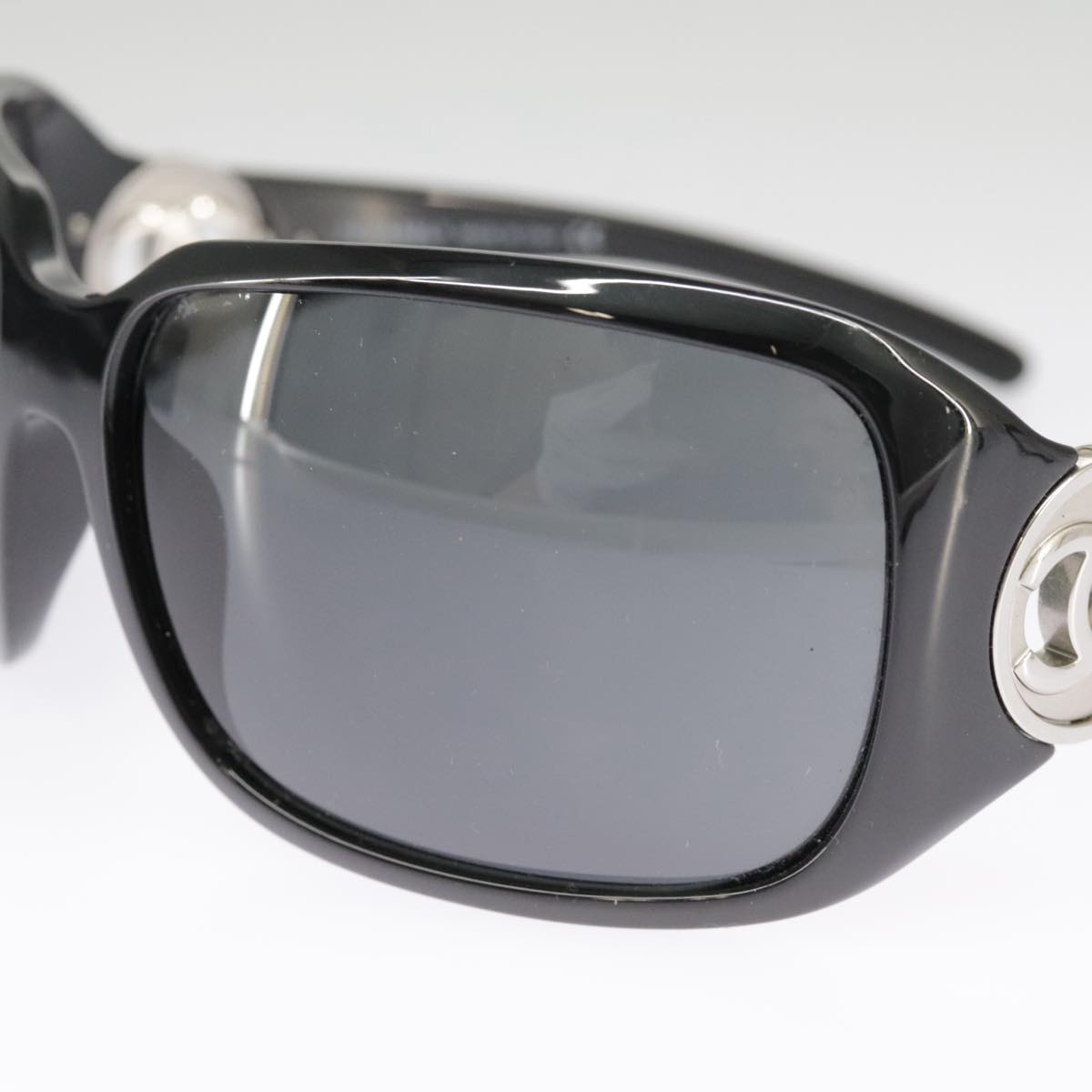 CHANEL Sunglasses plastic Black CC 101335