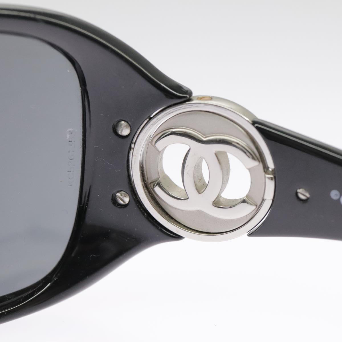 CHANEL Sunglasses plastic Black CC 101335