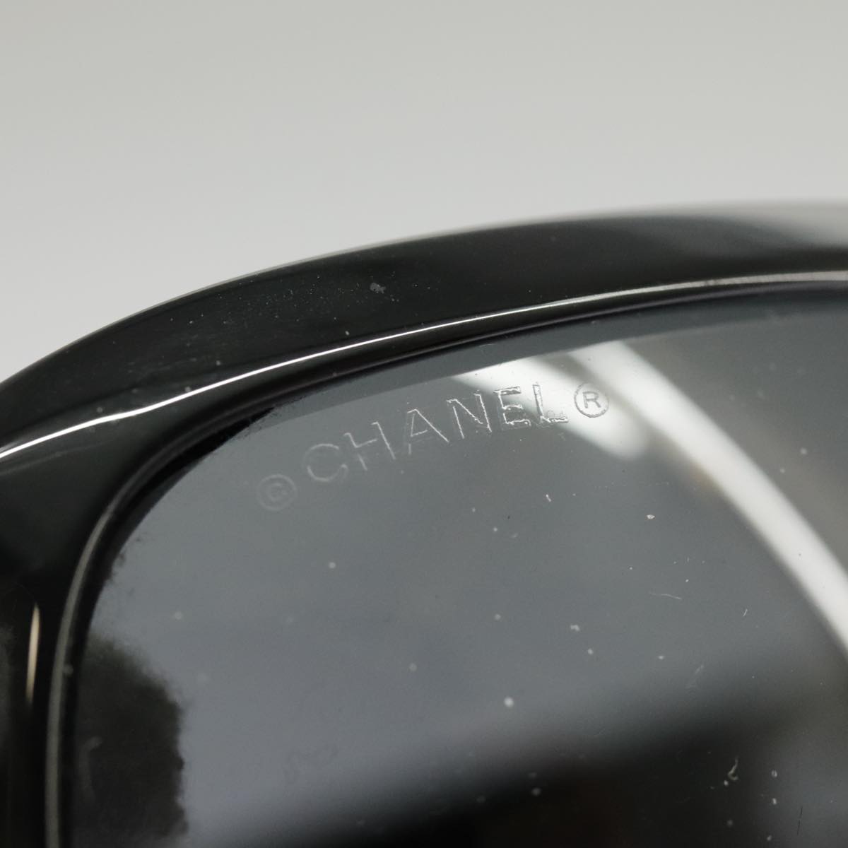 CHANEL Sunglasses plastic Black CC 101335