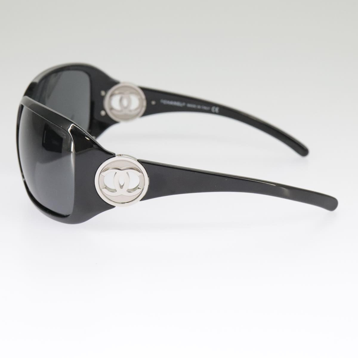 CHANEL Sunglasses plastic Black CC 101335