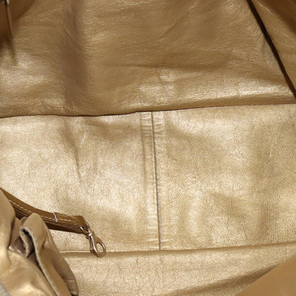 CHANEL Chain Shoulder Bag Patent Leather Gold CC 101963