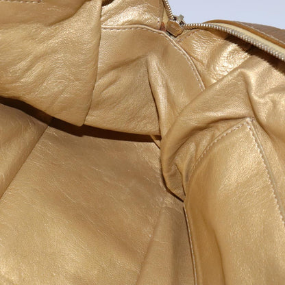 CHANEL Chain Shoulder Bag Patent Leather Gold CC 101963