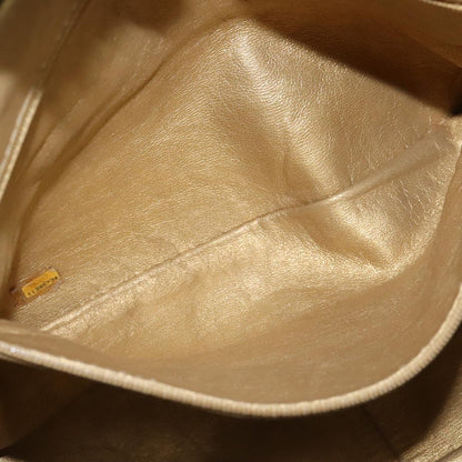 CHANEL Chain Shoulder Bag Patent Leather Gold CC 101963