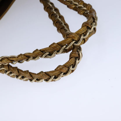 CHANEL Chain Shoulder Bag Patent Leather Gold CC 101963