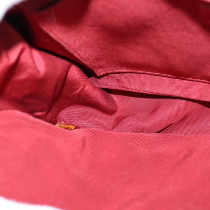 CHANEL V Stitch Chain Shoulder Bag Lamb Skin Red CC 102030A