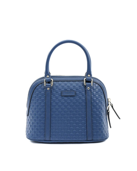Gucci  GG Marmont Mini Blue Leather Handbag
