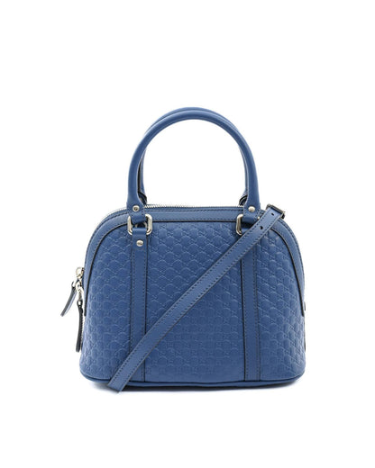 Gucci  GG Marmont Mini Blue Leather Handbag