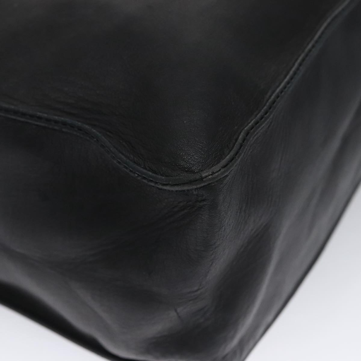 CHANEL COCO Mark Chain Tote Bag Leather Black CC 102670