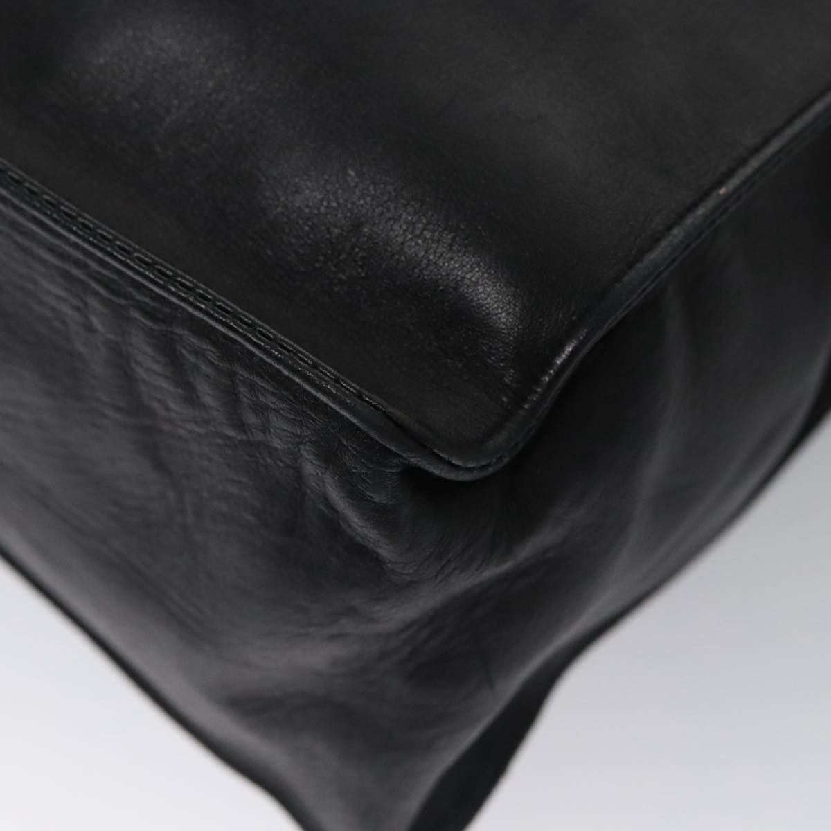 CHANEL COCO Mark Chain Tote Bag Leather Black CC 102670