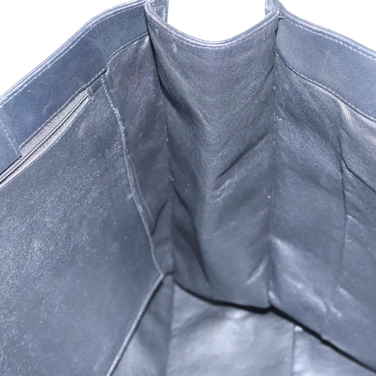 CHANEL COCO Mark Chain Tote Bag Leather Black CC 102670