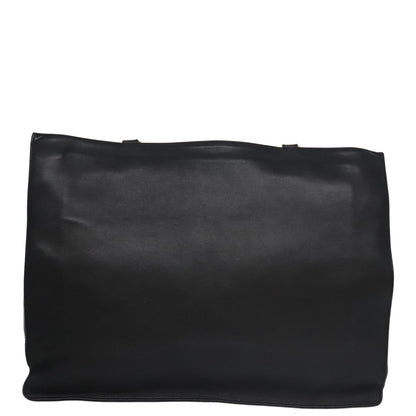 CHANEL COCO Mark Chain Tote Bag Leather Black CC 102670