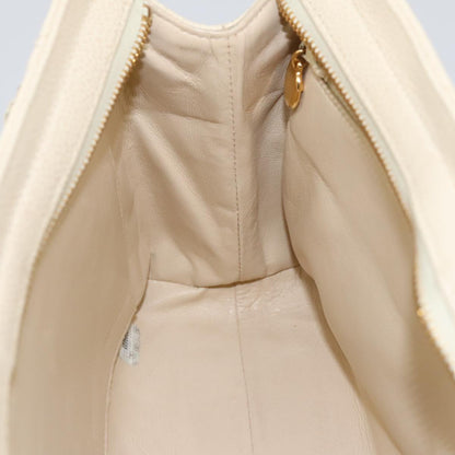 CHANEL Matelasse Chain Hand Bag Caviar Skin Beige Gold CC 102830