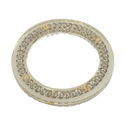 CHANEL Chain Bracelet plastic Clear CC 102913