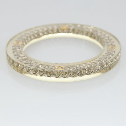 CHANEL Chain Bracelet plastic Clear CC 102913