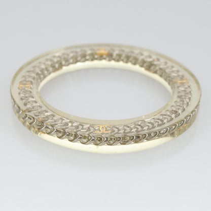 CHANEL Chain Bracelet plastic Clear CC 102913