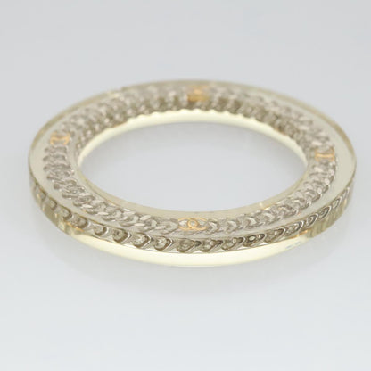 CHANEL Chain Bracelet plastic Clear CC 102913