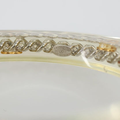 CHANEL Chain Bracelet plastic Clear CC 102913