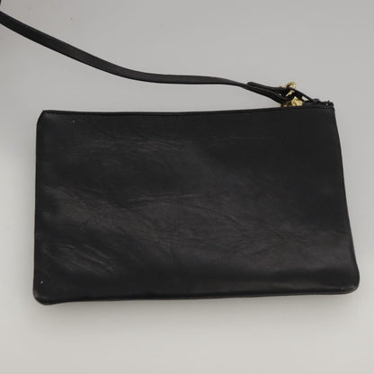 CHANEL COCO Mark Chain Body Bag Lamb Skin Black CC 102945