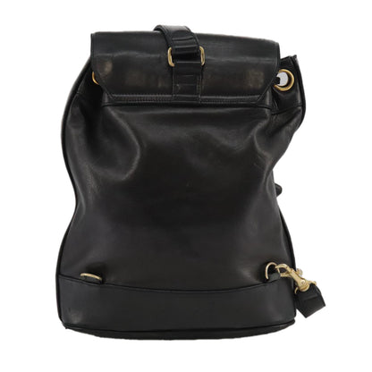 CHANEL COCO Mark Chain Body Bag Lamb Skin Black CC 102945