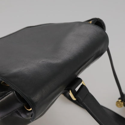 CHANEL COCO Mark Chain Body Bag Lamb Skin Black CC 102945