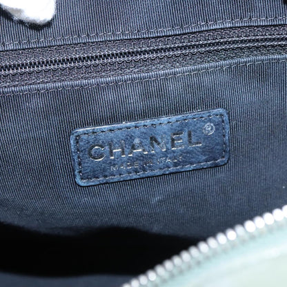 CHANEL Matelasse Chain Shoulder Bag Lamb Skin Green Silver CC 103203