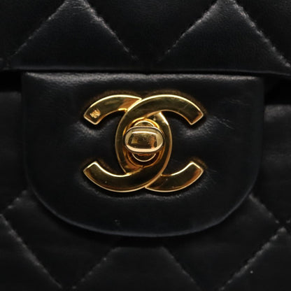 CHANEL Matelasse 25 Chain Valentine Limited Bag Lamb Skin Black CC 103226A