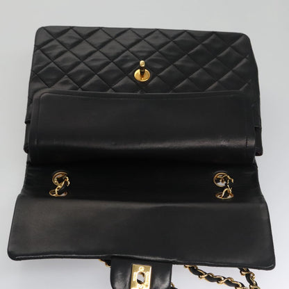 CHANEL Matelasse 25 Chain Valentine Limited Bag Lamb Skin Black CC 103226A